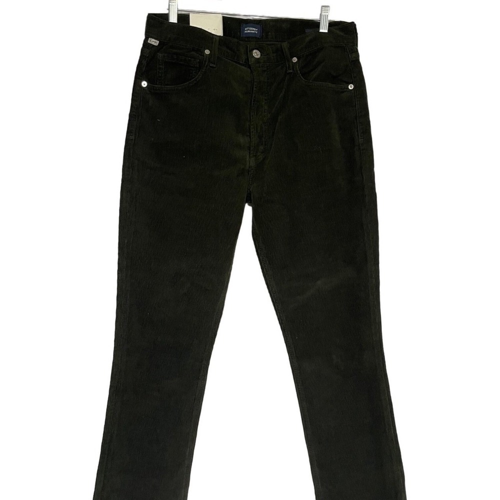 Citizens of Humanity Jolene High Rise Vintage Slim Corduroy Pants Olive Green 29